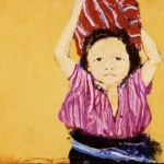<u>El Salvadorian Girl 7x5" Acrylic on Wooden Box w/ Handmade Poem Book 2001</u>