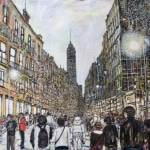 <u>"Mexico City: The Street Performer"  48 x 36"  Acrylic on Canvas  2020</u>