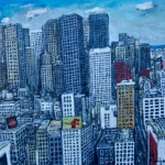 <u>"Union Square" 24 x 36" Acrylic on Wood 2006</u>