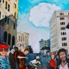 <u>"The Bus Stop"   68 x 76"   Acrylic on Canvas 2004</u>