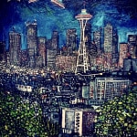 <u>Seattle:The Isaac's Edition 48 x 36" Acrylic on Canvas 2008</u>