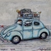 <u>"Toy Car" 18 x 18"   Acrylic on Wood  2020</u>