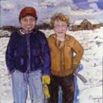 <u>Alaskan Gourmet  24 x 24" Acrylic on Canvas 2001</u>