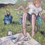 <u>"Blades of Grass" Acrylic on Canvas, 40 x 48"  2017</u>