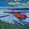 <u>"Beluga Lake Metal" 48 x 36" Acrylic on Canvas 2016</u>