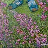 <u>"Fireweed and Feet"  12 x 18" Acrylic on Wood  2015</u><i>sold</i>