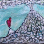 <u>"Off Spring"  2x4" Acrylic on Wood 2010</u>