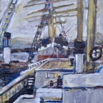 <u>"Late Night Shift"  12 x 12" Acrylic on Canvas 1992</u>