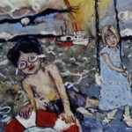 <u>"Neighbor Kids" 12 x 18" Acrylic on Wood 2000</u>
