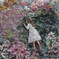 <u> “Pushing Open Doors”  15 x 15” Acrylic on Plexi-Glass 2022</u><i>Sold</i>