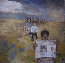 <u>Two Stooped 60 x 60" Oil on Canvas 1995</u><i>Sold</i>