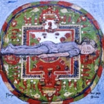 <u>"Self Portrait: Reverse Rest Pose" 18 x 18" Acrylic on Canvas 2004</u>