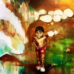 <u>"Buzzy" 48 x 48" Oil on Canvas 1993</u>
