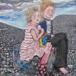 <u>"Kaia and Tucker" 48 x 36" Acrylic on Canvas 2017</u>